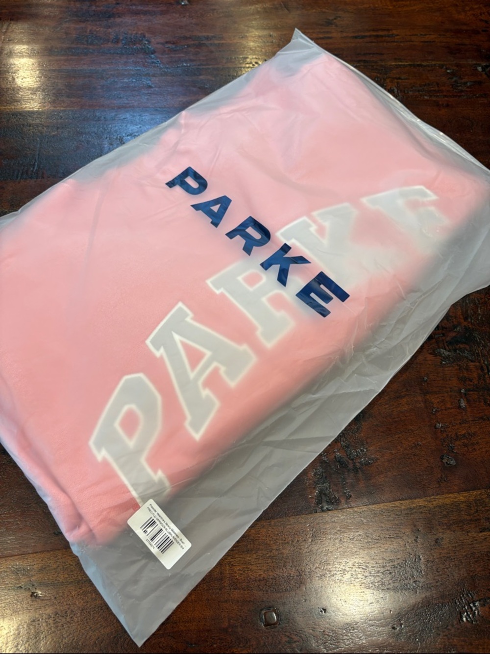 PARKE Valentine's Varsity Mockneck in Blush Pink + Lavender size S/M NEW - Picture 11 of 12